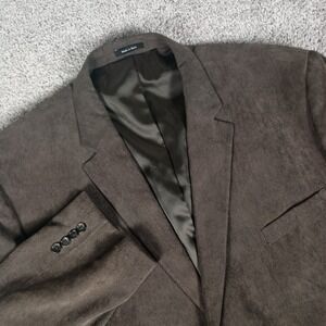 Pronto Oumo 56R Corduroy Two Button Front Brown Mens Blazer